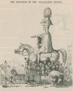 Wellington-statuens fremskridt, tegneserie af English School