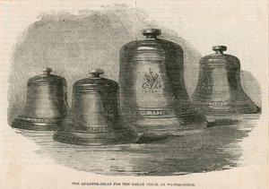 Kvarterklokkerne til den store klokke (Big Ben) ved klokketårnet af English School