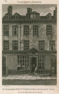 Det bemærkelsesværdige beskidte lager i Leadenhall Street, London af English School