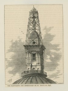 Das Gerüst und Observatorium der St. Pauls Kathedrale