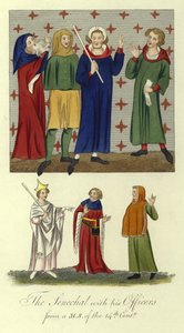 Senechal med sine officerer, 14th Century af English School