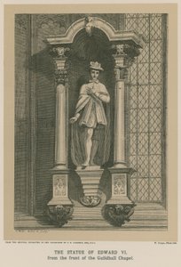 Statuen af kong Edward VI fra forsiden af Guildhall Chapel af English School