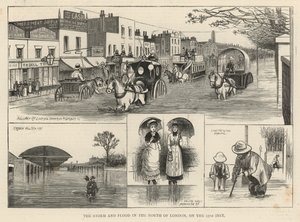 Stormen og oversvømmelsen i det nordlige London den 17. inst. af English School