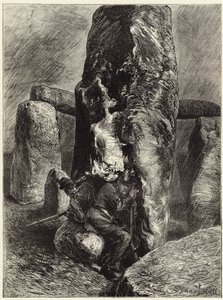 De efterslidende ved Stonehenge af English School