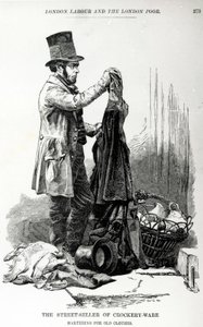 Gadesælgeren af service, der byttede gammelt tøj, ca. 1840 af English School
