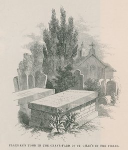 John Flaxmans grav på kirkegården St Giles in the Fields af English School