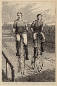 Det femogtyve miles løb for amatørcykelmesterskabet på Lillie Bridge af English School