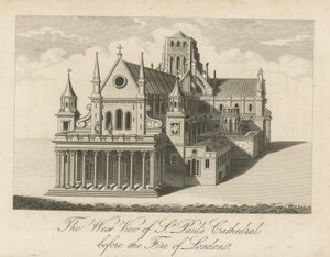 Den vestlige udsigt over St Pauls Cathedral af English School