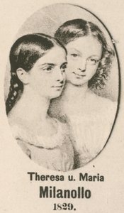 Theresa og Maria Milanollo (dybtryk) af English School
