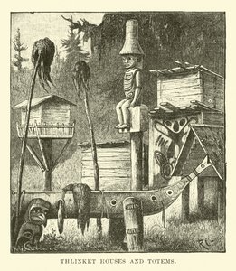 Thlinket huse og totems af English School