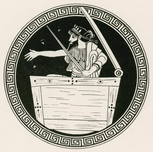 Thoas i brystet (gravering) af English School
