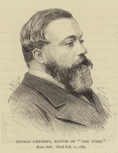 Thomas Chenery, redaktør af "The Times" (gravering) af English School