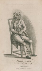 Thomas Laugher, nu fra Kent Street Borough, London, 107 år gammel af English School