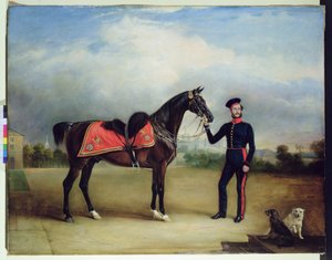 Thomas Oliver Gascoigne fra Royal Horse Guards (olie på lærred) af English School