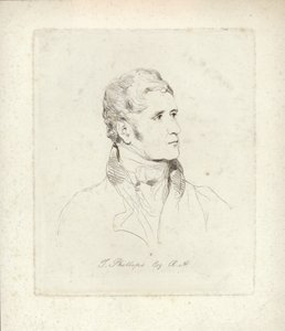 Thomas Phillips, engelsk portræt- og motivmaler. Radering af Mary Dawson Turner af English School
