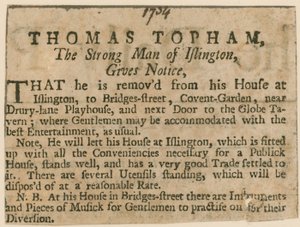 Thomas Topham, den stærke mand fra Islington af English School