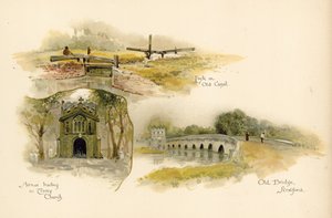 Tre udsigter over Shakespeares Stratford-upon-Avon af English School