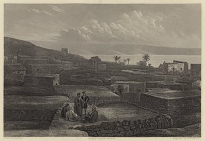 Tiberias og Genesaret Sø (gravering) af English School
