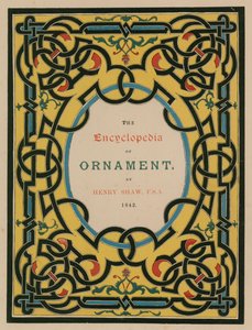 Titel-side. Illustration til The Encyclopedia of Ornament (farvelitografi) af English School