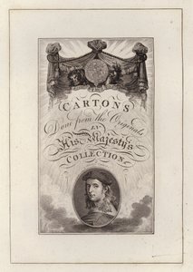 Titelside til kartoner lavet fra originalerne i Hans Majestæts samling (gravering) af English School