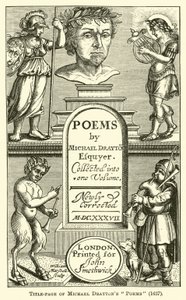 Titelside til Michael Draytons digte, 1637 af English School