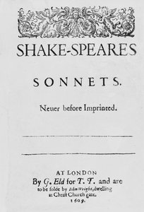 Titelblad til Shakespeares sonetter af English School