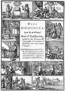 Titelblad til Thomas Youngs Dies Dominica, 1639 af English School