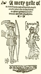 Titelside af A Mery Geste of Robyn Hood, 1550 af English School
