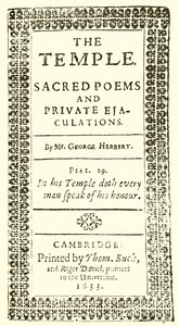 Titelside af George Herberts The Temple af English School