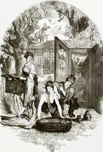 Toilet af en japansk dame af English School