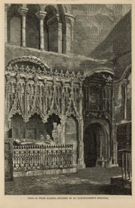 Grav af Prior Rahere, grundlægger af St Bartholomews Hospital af English School