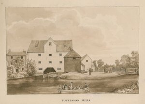 Tottenham Mills, London (wc på papir) af English School