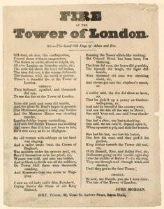 Tower of London Fire, 1841 af English School