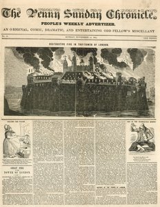 Tower of London Fire, 1841 af English School