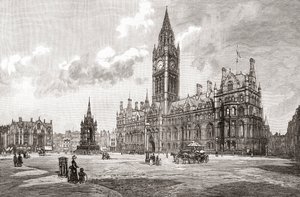 Town Hall, Albert Square, Manchester, fra 