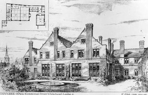Toynbee Hall, Illustration aus The Builder, 14. Februar 1885 von English School