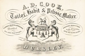 Handelskort, A D Cook af English School