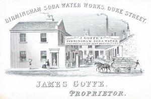Handelskort, Birmingham Soda Water Works af English School