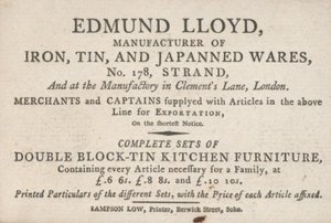 Handelskort, Edmund Lloyd af English School