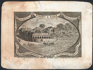 Trade card, Flight & Barr af English School
