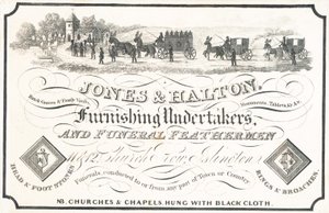 Trade card, Jones & Halton af English School
