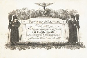 Trade card, Pawson & Lewis af English School