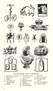 Handelstegn: Boghandlere og forlag (litho) af English School