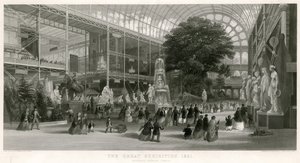 Transept ser mod nord, stor udstilling, 1851 af English School