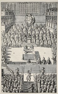 Retssagen mod Charles I, 4. januar 1649 af English School