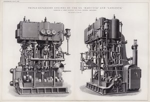 Triple-ekspansionsmotorer fra SS "Mariposa" og "Langosta" af English School