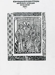 Troylus og Creseyde af Geoffrey Chaucer (træsnit) af English School