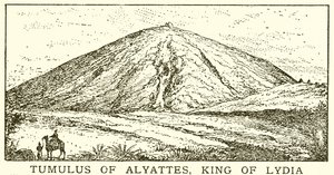 Tumulus af Alyattes, konge af Lydia af English School