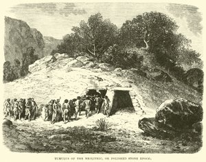 Tumulus af den yngre stenalder, eller poleret sten-epoke af English School