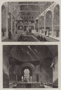 Tyrkiske bade i Jermyn Street (gravering) af English School